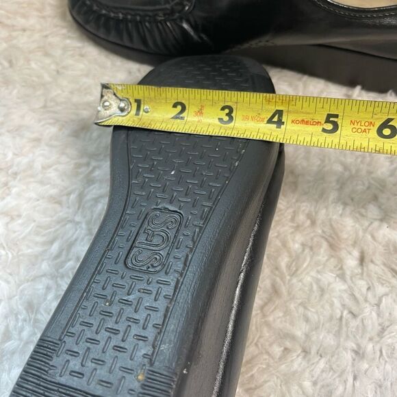 SAS Siesta leather black lace up wedge shoes size 11M - Picture 13 of 13